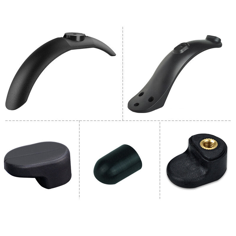 Fender Sets For M365/Pro Electric Scooter Front Rear Scooters Fender Fastener Foot Support Silicone Cap