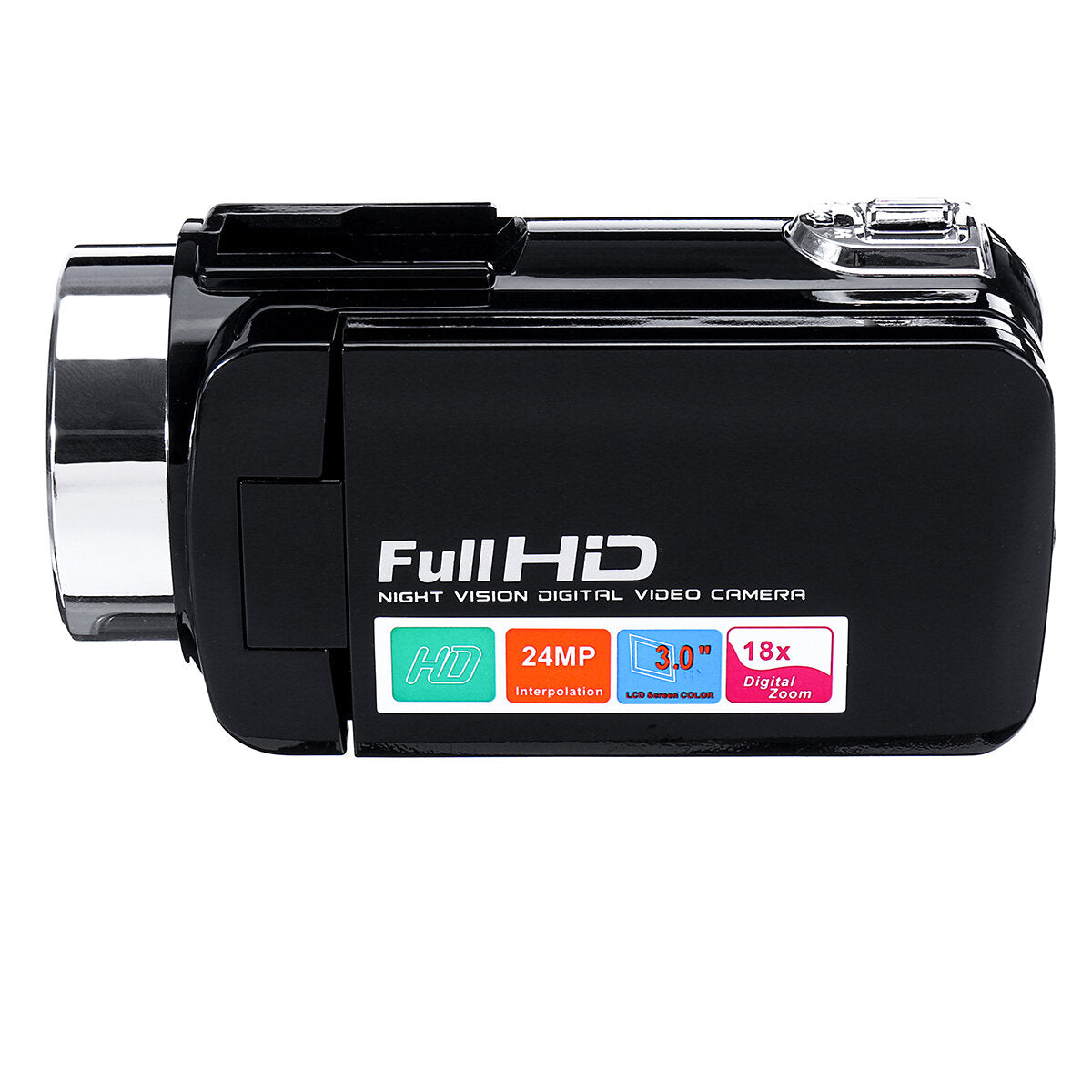 Full HD 1080P 24MP 18X Zoom 3 Inch LCD Digital Camcorder Video 4K DV Camera 5.0MP CMOS Sensor for YouTube Vlogging