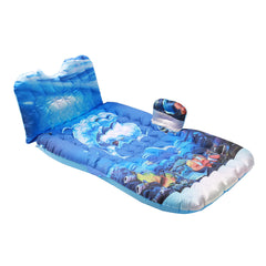 135x80cm 3D Printing Inflatable Travel Car Mattress Ocean Air Bed Back Seat Sleep Rest