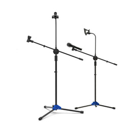 KOL Microphone Stand Holder Boom Arm Height Angle Adjustable with Tripod Base