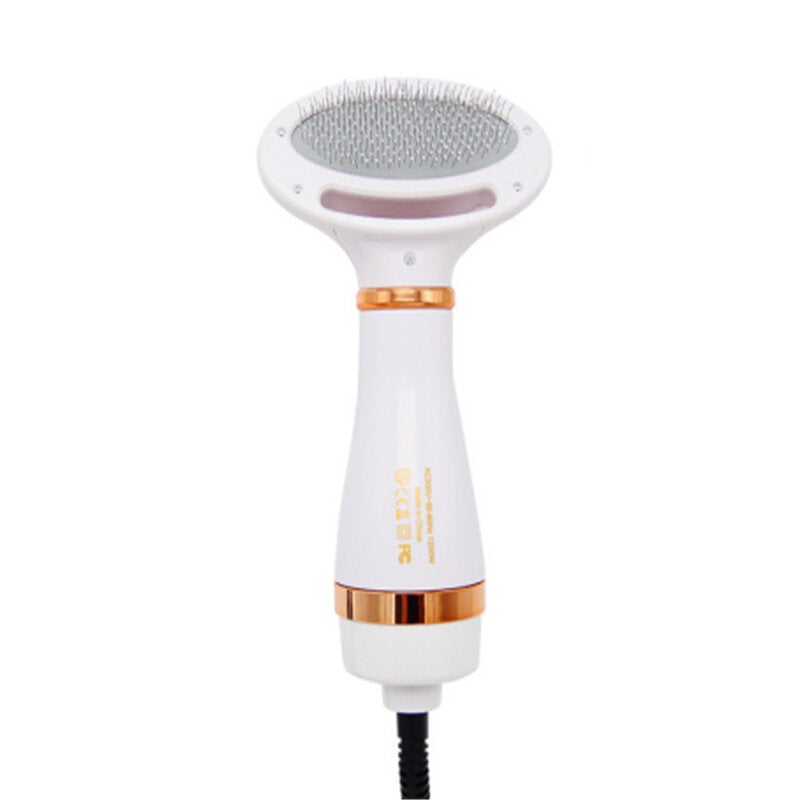 2 in 1 Dog Cat Pet Hair Dryer Comb Speed and Temperatures Adjustable with Low Noise Grooming Fur Blower Brush Household