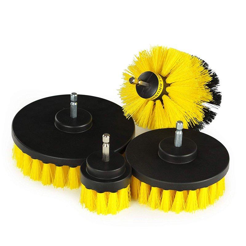 4pcs Drill Scrubber Brush Cleaning Brush Power Tool Electric Bristle Bathtub Tile Grout Cleaner