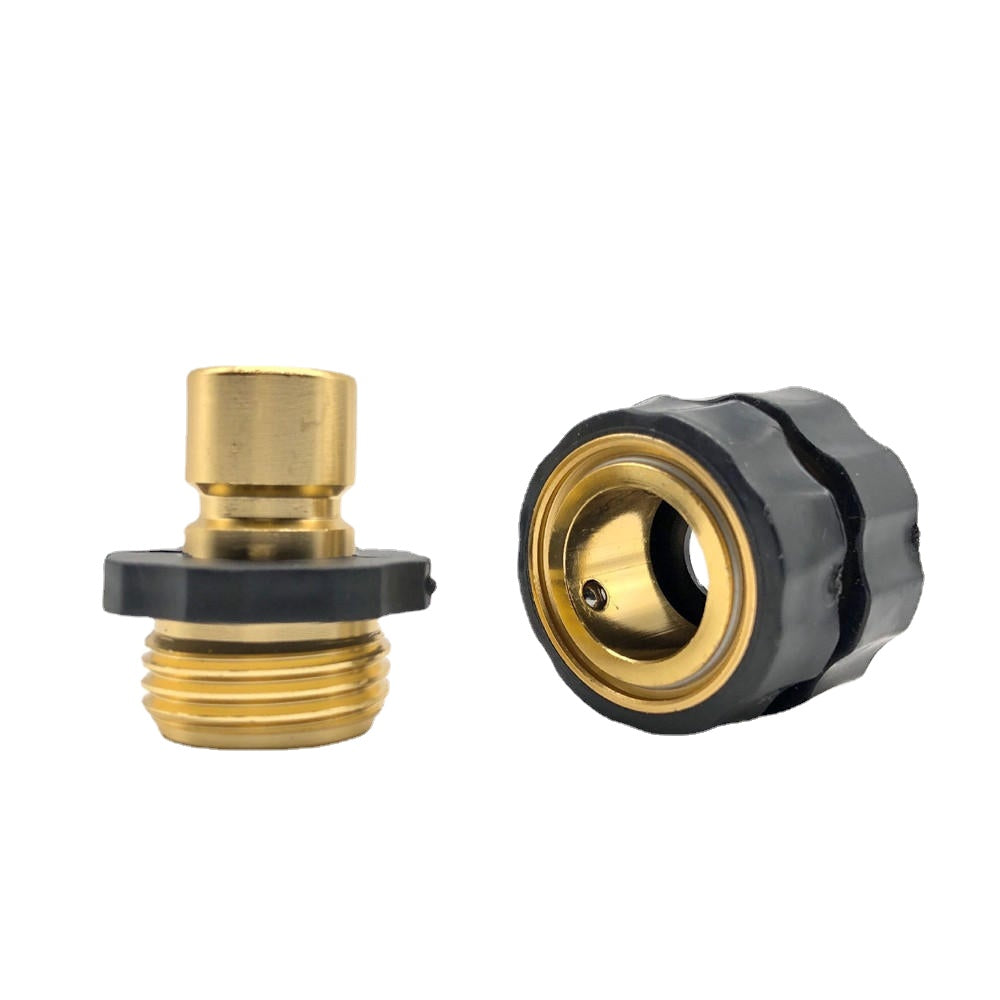 3/4 Water Hose Connector Universal Garden Quick Connect Set Quick-Connect Brass Adapter