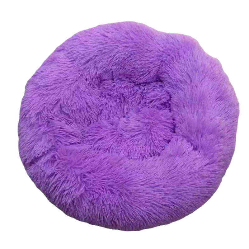 40-100cm Pet Supplies Kennel Round Plush Pet Nest Padded Soft Warm For Cat Bed Mat Pad