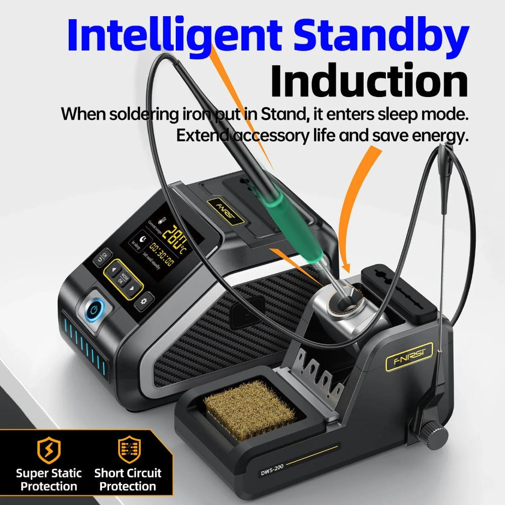 Intelnt 200W Temperature-Controlled Soldering Station - High Performance Electric Iron