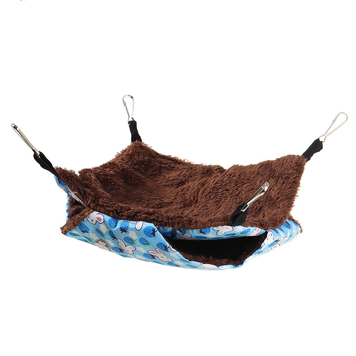 Pet Hammock Double-Layer Plush Fleece Soft Hanging Nests Sleeping Bed for Pet Home Decoration