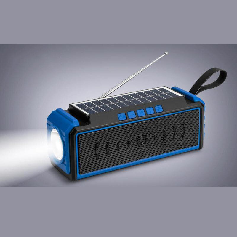 1200MAH Outdoor Camping Light Multifunction 580G Solar Charging Wireless Bluetooth Speaker Card Radio With Antenna