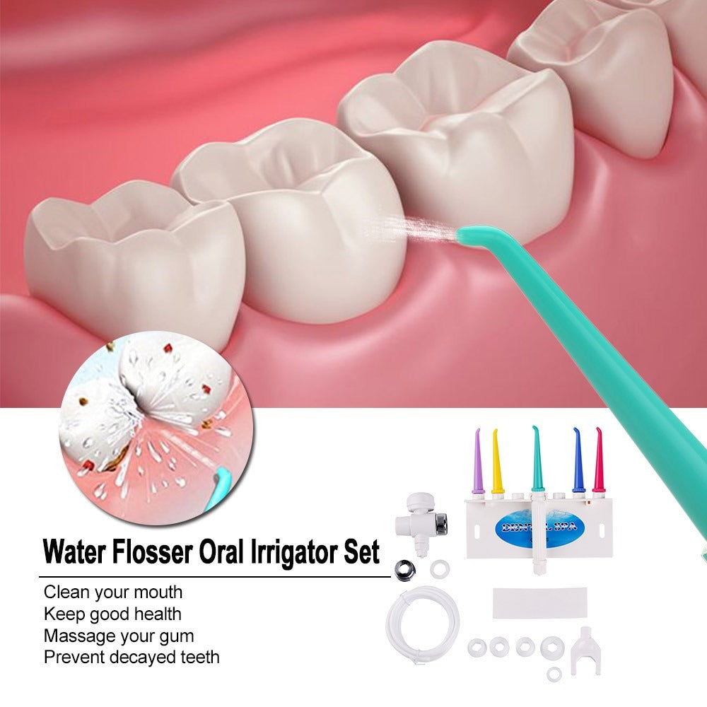 Water Flosser Oral Irrigator – No Electricity Needed, Deep Cleaning for Healthy Teeth & Gums