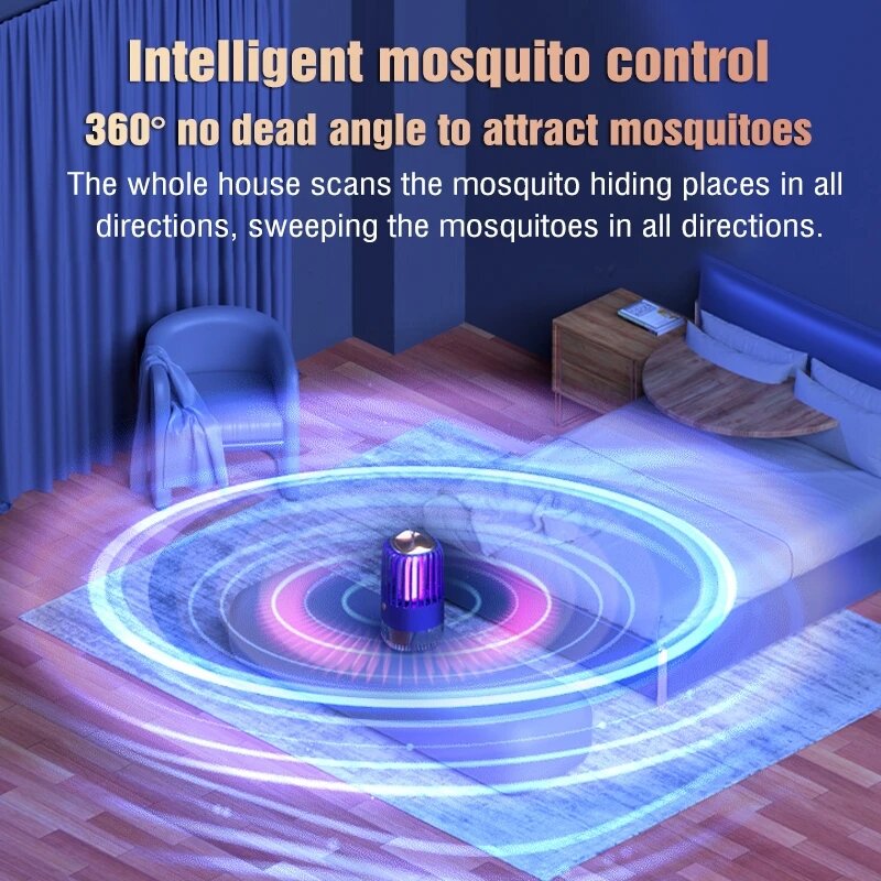 Cordless Electric Mosquito Zapper with 2000mAh Battery for Home/Patio