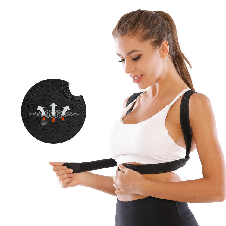 Posture Corrector Clavicle Spine Back Shoulder Brace Support Belt Adjustable Magic Sticker Health Care Workplace Outdoor