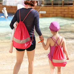 Waterproof Travel Drawstring Bag Tote Swimming Beach Parent Children Backpack