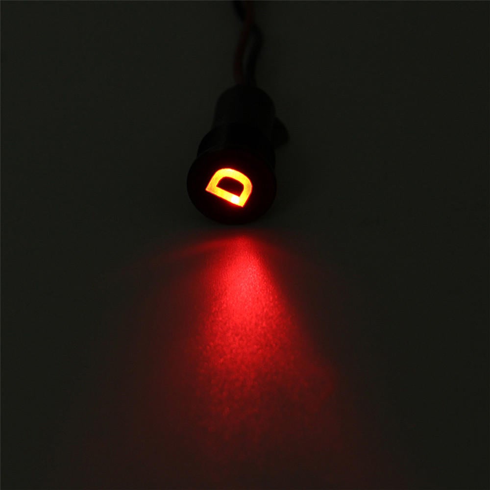 12 8mm LED Dash Panel Warning Light Indicator Lamp With Line And Symbol For Car Boat