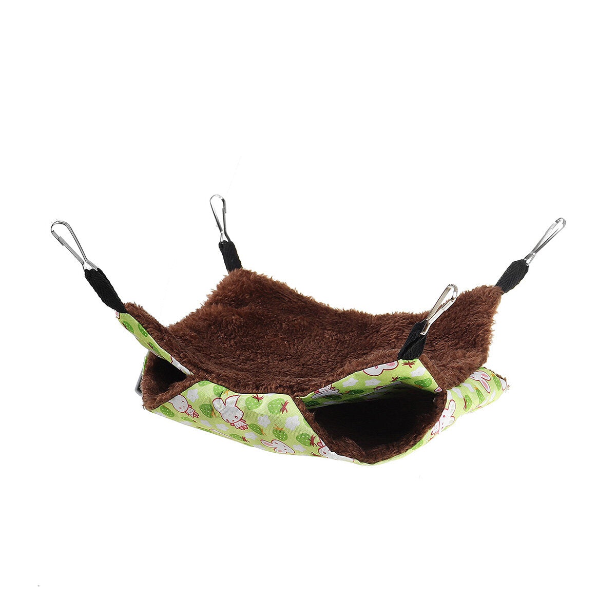 Pet Hammock Double-Layer Plush Fleece Soft Hanging Nests Sleeping Bed for Pet Home Decoration