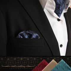 Fashion Handkerchief for Men Suit Western Style Dot Men Paisley Pocket Square Tie Handkerchiefs