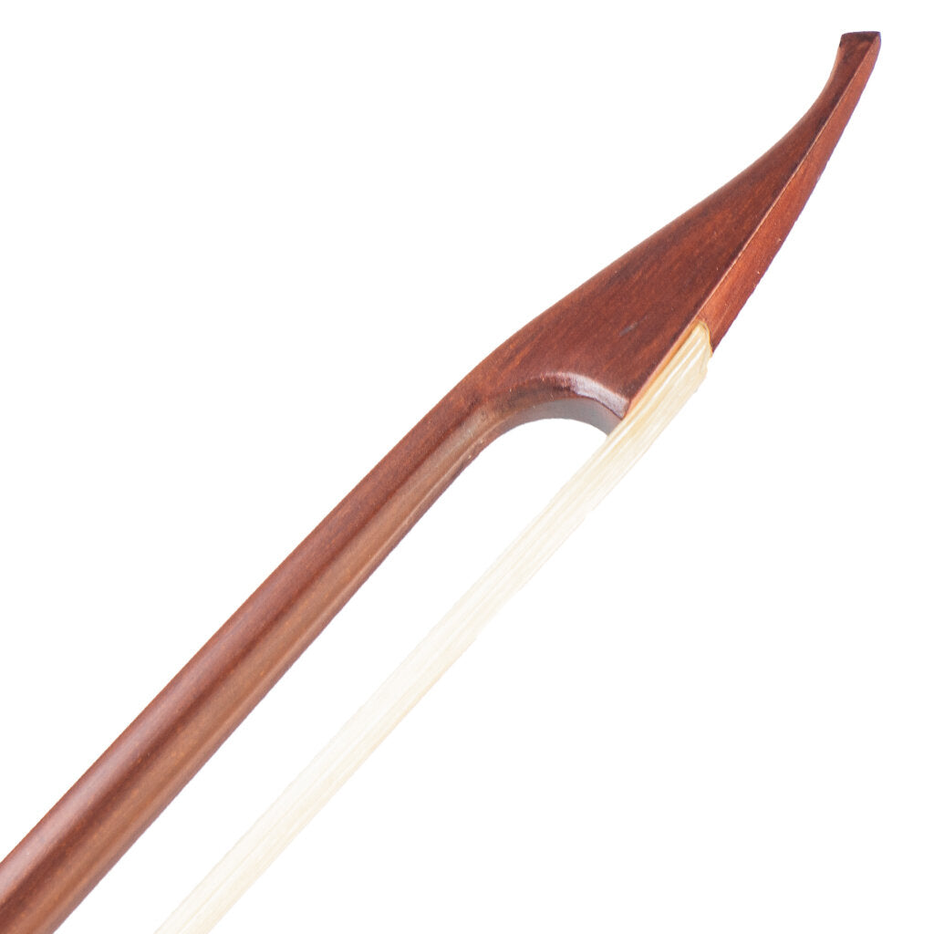 Baroque Style 4/4 Brazilwood Violin Bow W/Ivory Like Frog White Horsehair Light And Artful