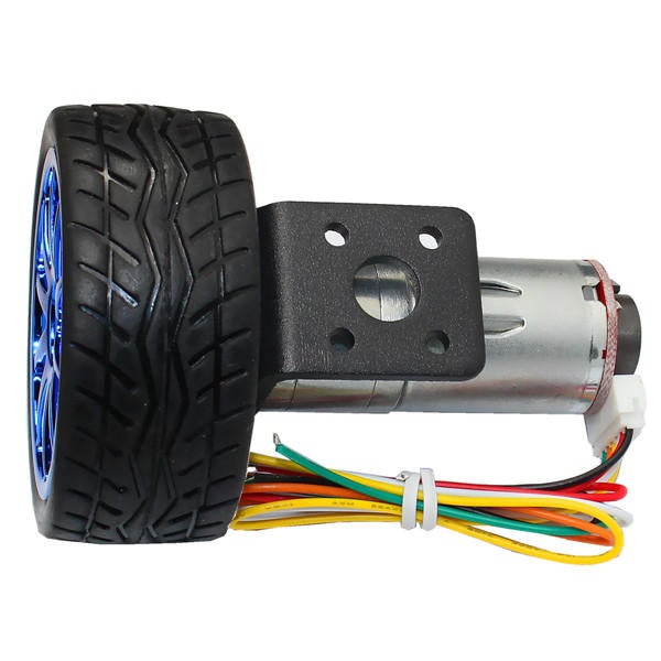 6V 210RPM Encoder Motor DC Gear Motor with Mounting Bracket and Wheel