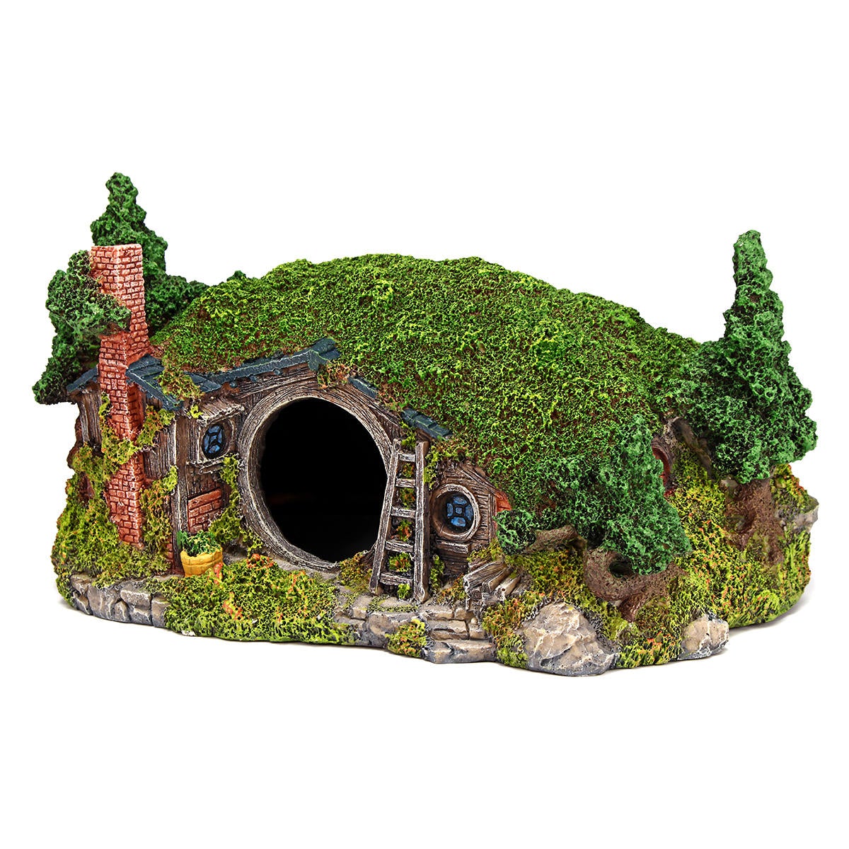 Aquarium Ornament Dwarf House Fish Tank Landscape Hiding Cave Decorations