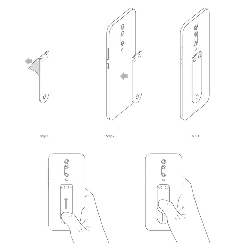 Finger Ring Mobile Phone Stand Holder From Multi-function Phone Ring Bracket Leather Surface Portable Phone Holder