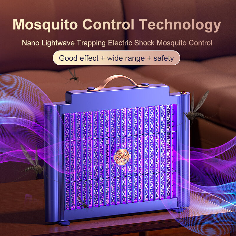 Cordless Rechargeable Electric Mosquito Zapper Lamp with 1200mAh Battery for Indoor/Outdoor Use