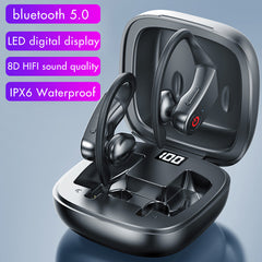 bluetooth 5.0 TWS Earphone LED Display Low Latency 8D Stereo Gaming Noise Cancelling Headset With Mic