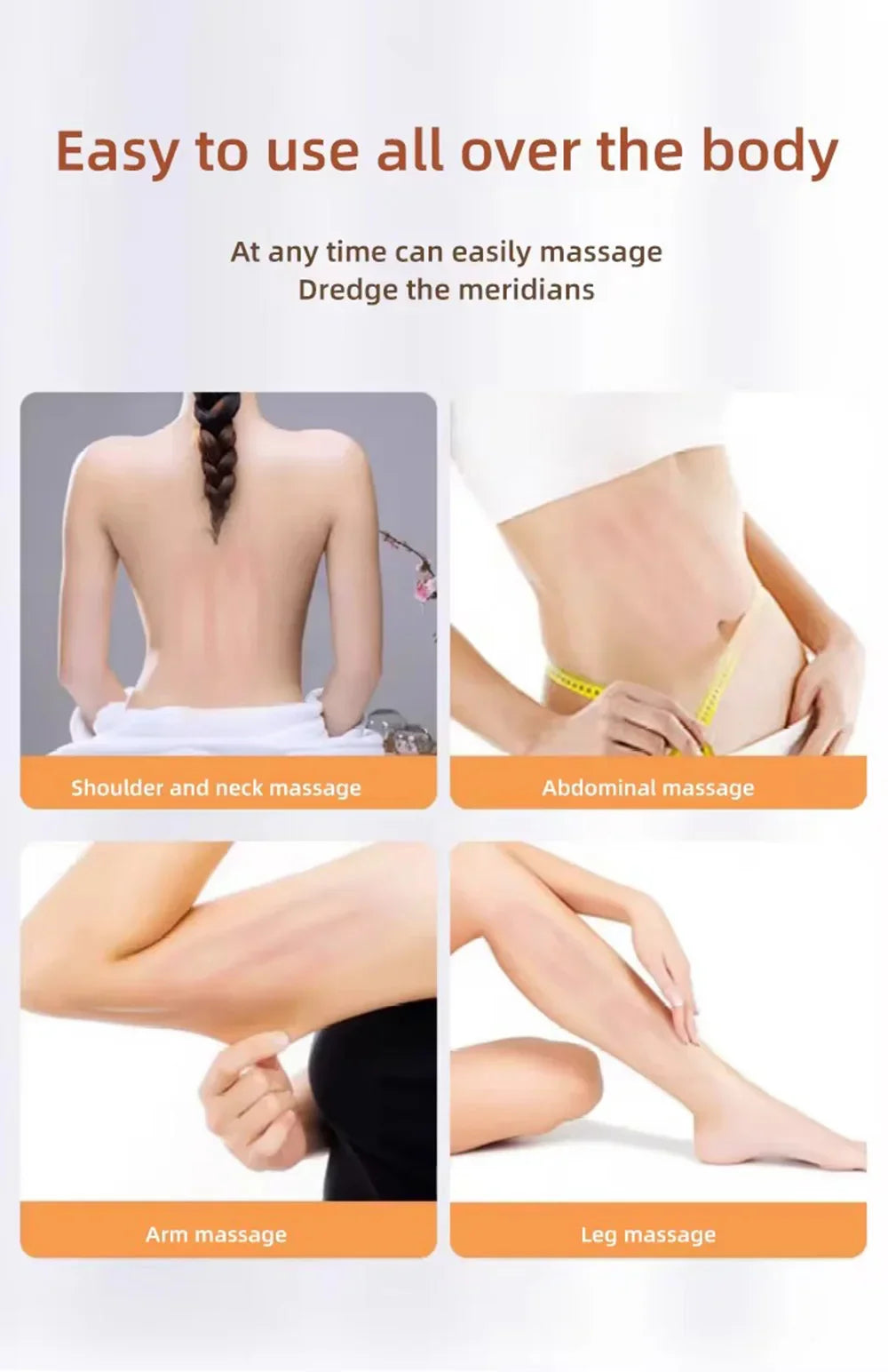 36W Heated Massage Roller with 360° Rotating Balls for Full Body, Anti-Cellulite - Red Light Therapy