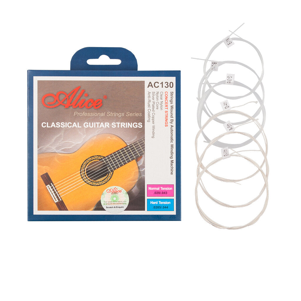 6pcs/set Nylon Classical Guitar Strings (.0285-.044) Hard Tension