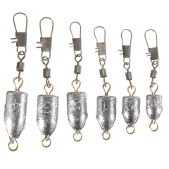 Fishing Sinker Fishing Rolling Swivel Sea Fishing Lead Weights Sinkers with Snap Swivels