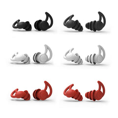 1 Pair Earplugs Protective Ear Plugs 9th Generation Soft Silicone Waterproof Anti-noise Earphones Protector for Travel Sleep and Snoring