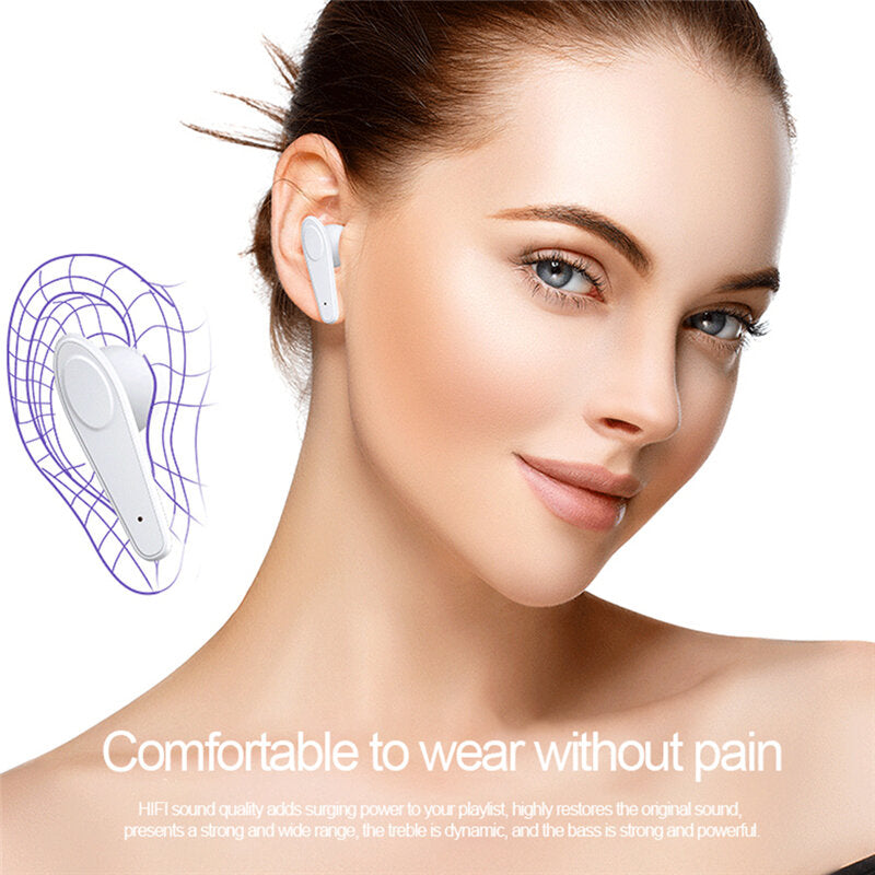 TWS Earphones Wireless bluetooth V5.0 Headphones HIFI Stereo Noise Reduction LED Display Smart Touch Half-In-Ear Earbuds with Mic