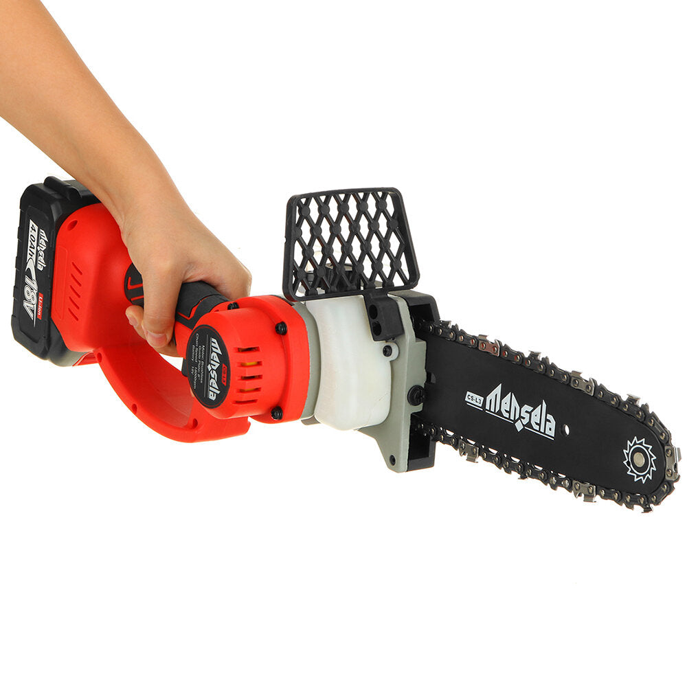 8 Inch Cordless Brushless Electric Chain Saw W/ 4Ah Battery Rechargeable Chainsaw
