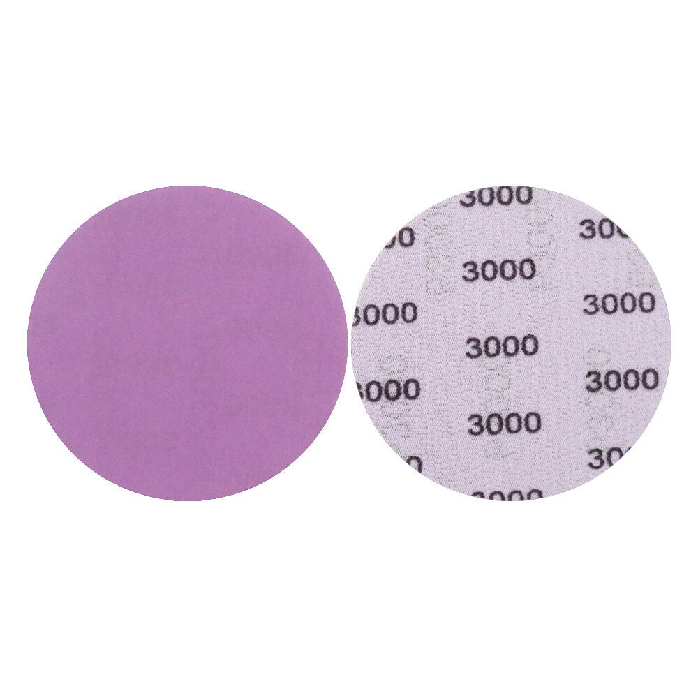 100pcs 4 Inch 100mm 80-3000 Grit Purple Sanding Disc Waterproof Hook Loop Sandpaper for Metal Wood Car Furniture Polishing