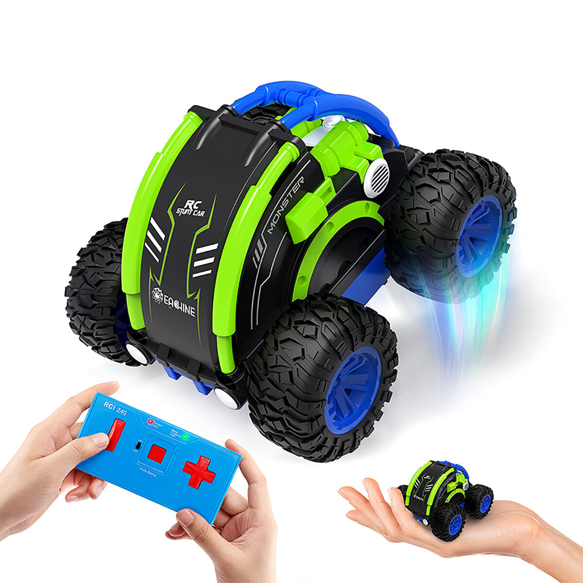 Remote Control Drift Auto 2.4G 4CH Stunt Drift Deformation Rock Crawler Roll Cars Flip Kids Robot Toy