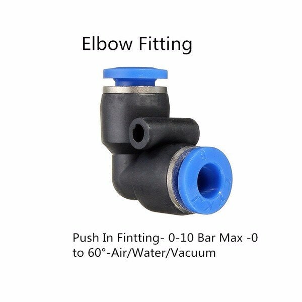 Pneumatic Push In Fittings For Air Water Hose Pipe Connectors Tube Connector