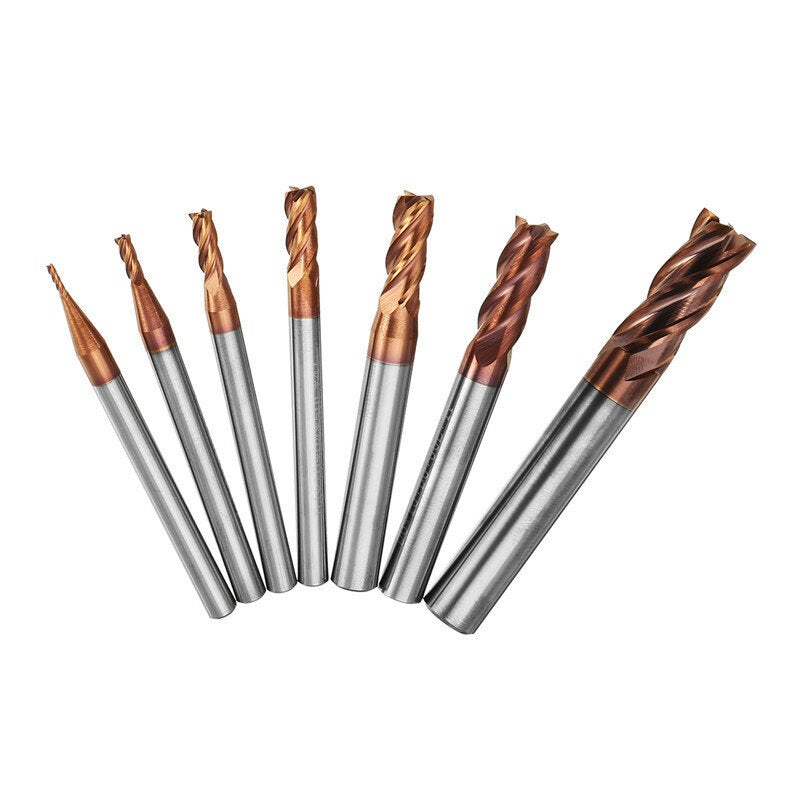 1-8mm 4 Flutes Tungsten Carbide End Mill Cutter HRC55 AlTiN Coating End Mill Cutter CNC Tool