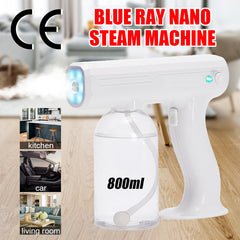 800ML CE Wireless Sprayer Machine Blue Light Nano Steam Spray Guun Disinfection Spray Sterilizer