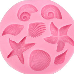 3D Silicone Sea Shells Starfish Sea Snail Fondant Cake Chocolate Mold Mould Cake Decoration