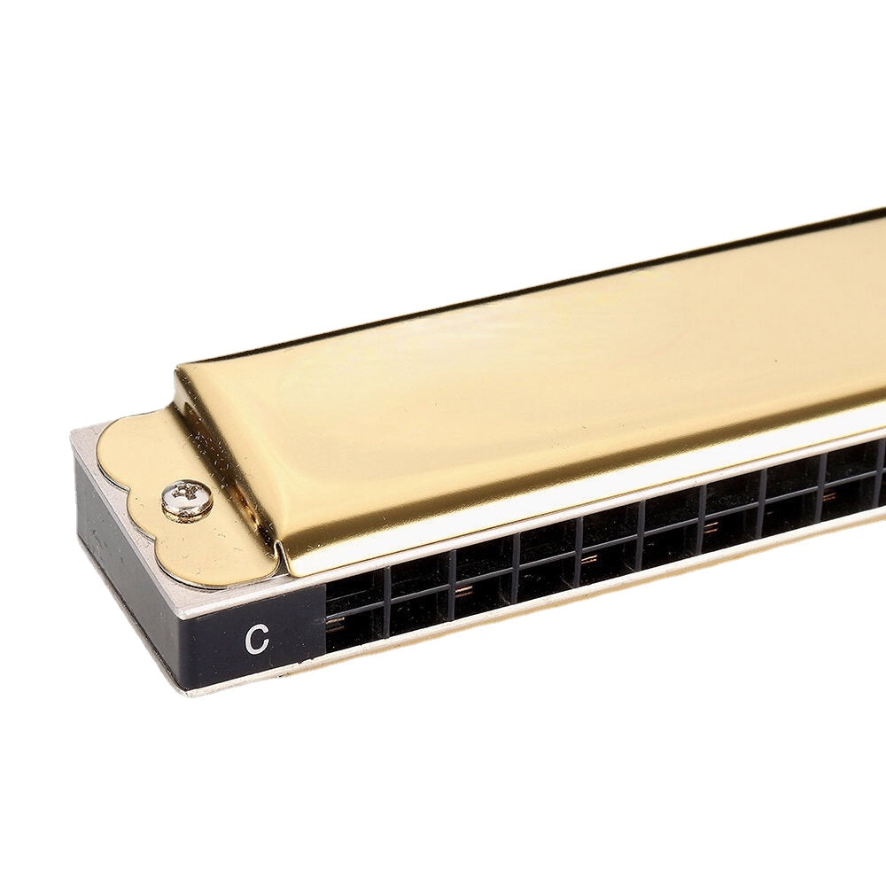 Harmonica Senior Adult Beginner 24 Hole C Tune Musical Instrument Polyphonic Harmonica