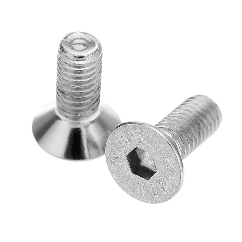 M3ASH5 10pcs M3 Hex Countersunk Flat Head Screws Alloy Steel Titanium Plated 12.9 Grade