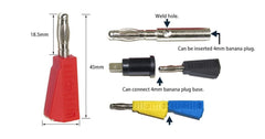 100Pcs Red 4mm Stackable Nickel Plated Speaker Multimeter Banana Plug Connector Test Probe Binding