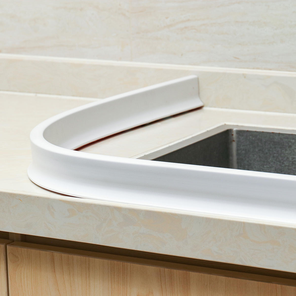 0.5m-1.5m Flexible Bathroom Kitchen Water Stopper Retaining Strip Shower Barrier Sealing