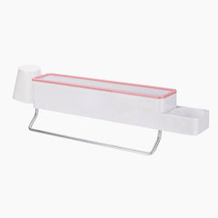 Wall Mounted Multi-function Storage Rack Home Bathroom Shelf Organizer Holder Toothbrush Holder