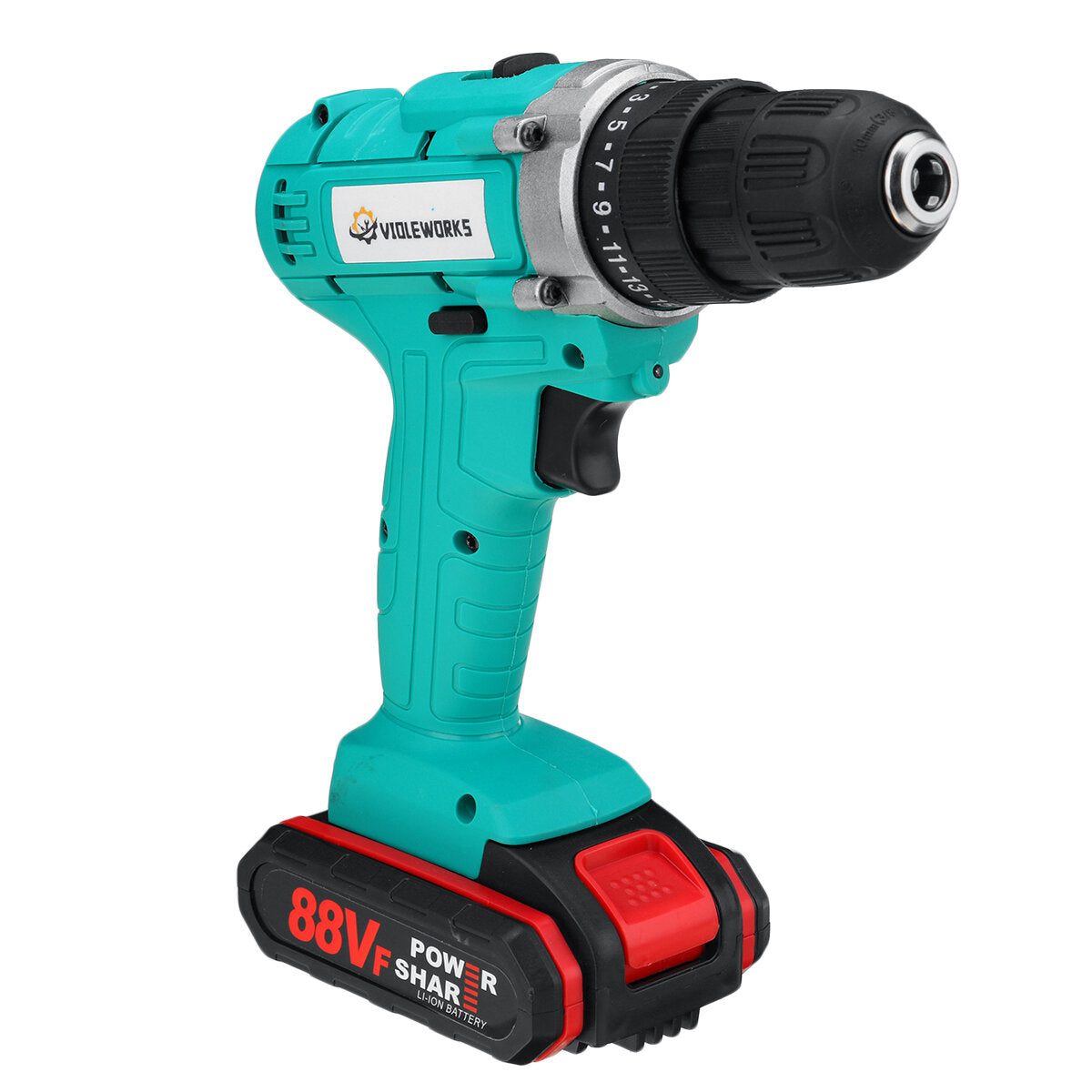 88VF Cordless Electric Impact Drill 2 Speed Hand Screwdriver Drill 25+1 Torque 3/8" Chuck