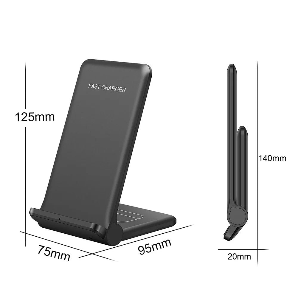 25W 2-in-1 Wireless Charger Dock for iPhone & Samsung - Fast Fordable Stand