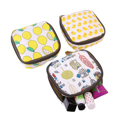 Cloth Waterproof Zipper Sanitary Napkin Cosmetic Storage Bag Coin Purse