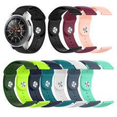 22mm Solid Color SLR Buckle Silicone Replacement Strap Smart Watch Band For Samsung Galaxy Watch 46MM