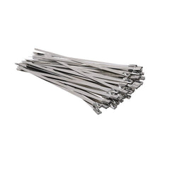 100Pcs 10x200/300/400mm Stainless Steel Zip Tie Cable Organizer Ties