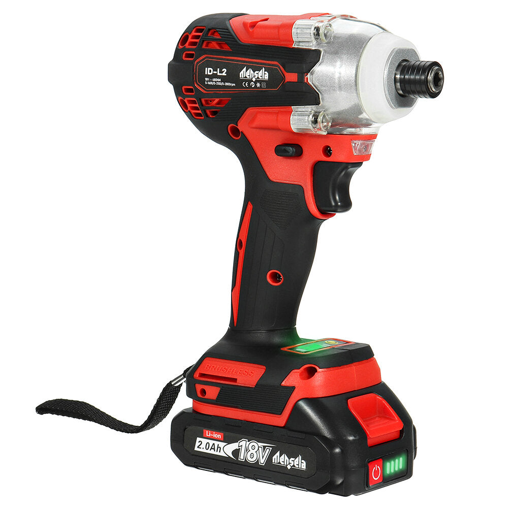 18V Brushless Impact Driver Kit Cordless Electric 1/4 inch Screwdriver