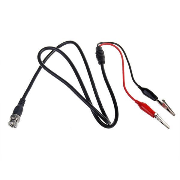 BNC Male Jack To Dual Alligator Clip Oscilloscope Test Probe Cable