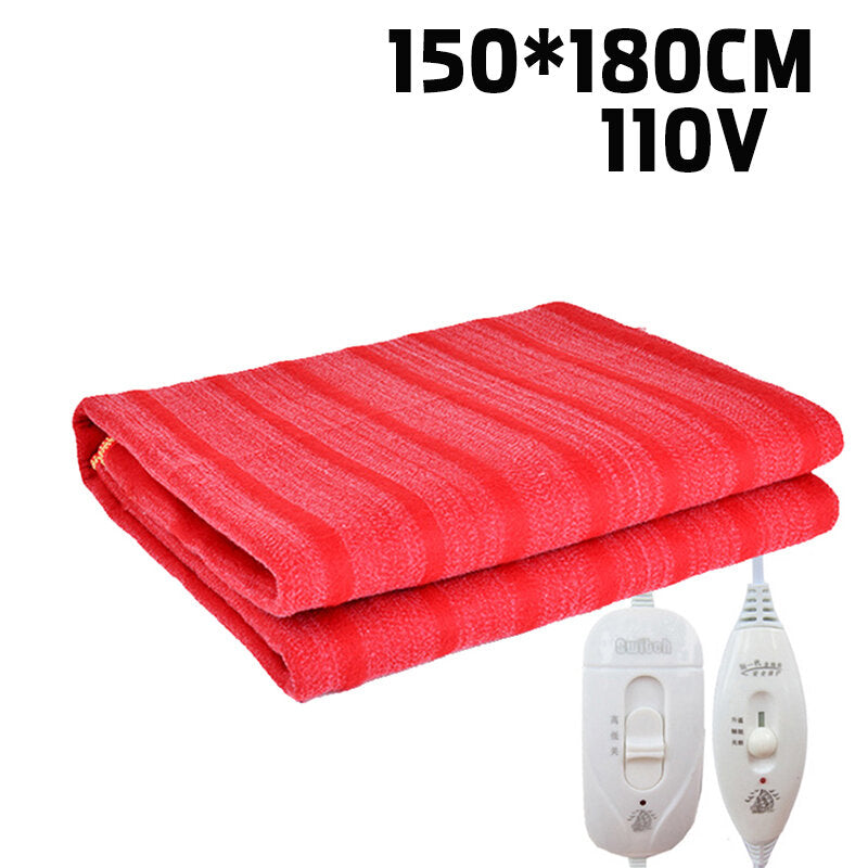 1.5x1.8m/2x1.8m 110V/220V Fast Heating Electric Heated Flannel Blanket Warmer With Controller