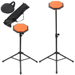 8" 21cm Rubber Dumb Drum Practice Pads Set with Stand